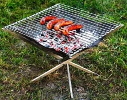 Firekorf + Grill + Spit : Opvouwbare Vuurkorf / Vuurschaal Met Rooster En Spit - Draagbare BBQ - Opbergtas - Kampeer Grill - Kookset -Campingwinkel 1200x946 4