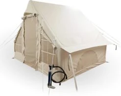 Opblaasbare Vier Persoons Tent Beige 300x200x210 Cm -Campingwinkel 1200x952 3