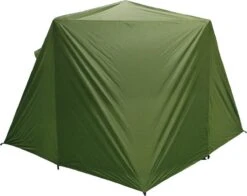 FisherPro Karpertent Met Stormcover – Vistent – Tent - Bescherming Tegen Zon En Wind – 100% Waterdichte Stormhoes – Met Handige Meeneemtas – Ook Geschikt Als Strandtent Of Festivaltent – Extra Veiligheid En Warmte Door Stormcover -Campingwinkel 1200x953 1