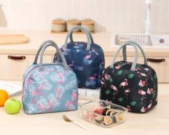 Koeltas - Lunchtas - Volwassenen En Kinderen - Compact & Handig: Zomer - Picknick -School - Lunch - Werk - Zwart Flamingo -Campingwinkel 1200x963 3