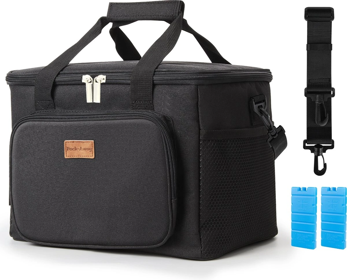 Packaway 4 Laags Geïsoleerde Koeltas - Lunchtas 15 Liter - Zwart 1 Packaway 4 Laags Geïsoleerde Koeltas - Lunchtas 15 Liter - Zwart