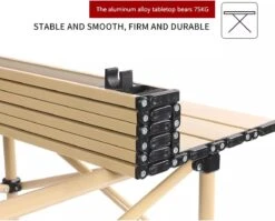 Buxibo - Lichtgewicht Vouwbare Campingtafel - Inklapbaar - Vis/Tuin/Picknick Tafel - Kamperen - Met Opberghoes - Aluminium - Grijs -Campingwinkel 1200x967 1