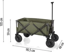 Campart Bolderkar HC-0915 - Opvouwbaar - Bolderwagen Met Stevig Harmonicaframe - Inclusief Opbergtas En Bodemplaat - Groen -Campingwinkel 1200x974 3