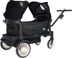 Deryan Luxe Sandy Bolderkar - Duo Buggy - Tandem Buggy - Opvouwbaar - Inklapbare Bolderwagen - Duo Kinderwagen - Zwart -Campingwinkel 1200x976 1