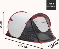 JEMIDI Tweepersoons Pop-up Tent - Opgooitent, Werptent Voor 2 Personen - Ideaal Als Festivaltent Of Kampeertent - Verschillende Kleuren -Campingwinkel 1200x994 3