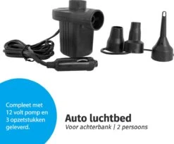 Auto Luchtbed Voor Achterbank - Met 12v Elektrische Pomp -Campingwinkel 1200x997