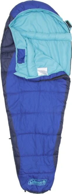 Coleman Fision 100 Mummy Slaapzak - 208 X 81 Cm - Blauw -Campingwinkel 446x1200
