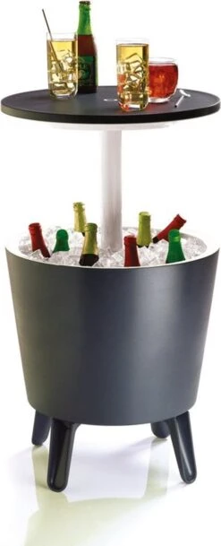 Keter Coolbar Partytafel – 49,5x49,5x57cm - Antraciet -Campingwinkel 487x1200