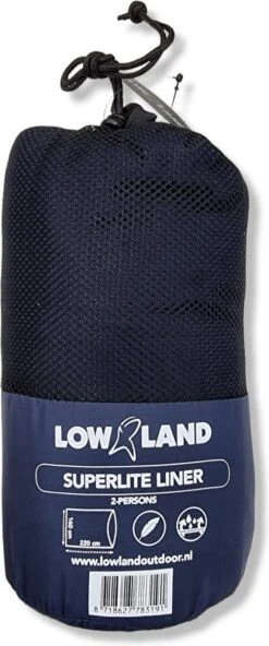 LOWLAND OUTDOOR® LAKENZAK - SUPERLITE - 2 PERS - 220X160 CM - 600GR -Campingwinkel 501x1200