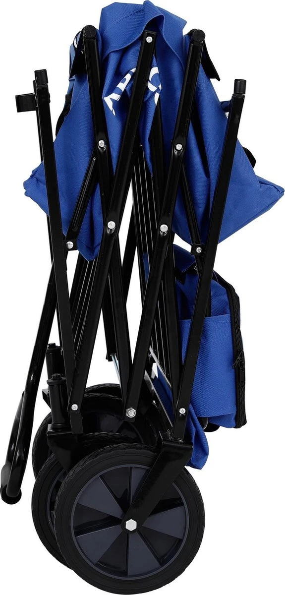 AREBOS Handwagen Vouwbare Dak Handwagen Vouwbare Trolley Uitrustingswagen Blauw 10 AREBOS Handwagen Vouwbare Dak Handwagen Vouwbare Trolley Uitrustingswagen Blauw - Afbeelding 10