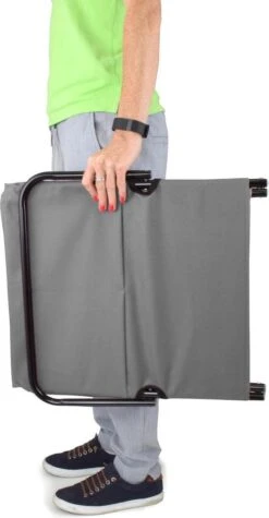 Strandmat Opvouwbaar Met Schouderband - Strandstoel Grijs 145x47x52 -Campingwinkel 624x1200