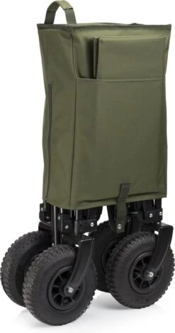 Campart Bolderkar HC-0915 - Opvouwbaar - Bolderwagen Met Stevig Harmonicaframe - Inclusief Opbergtas En Bodemplaat - Groen -Campingwinkel 631x1200