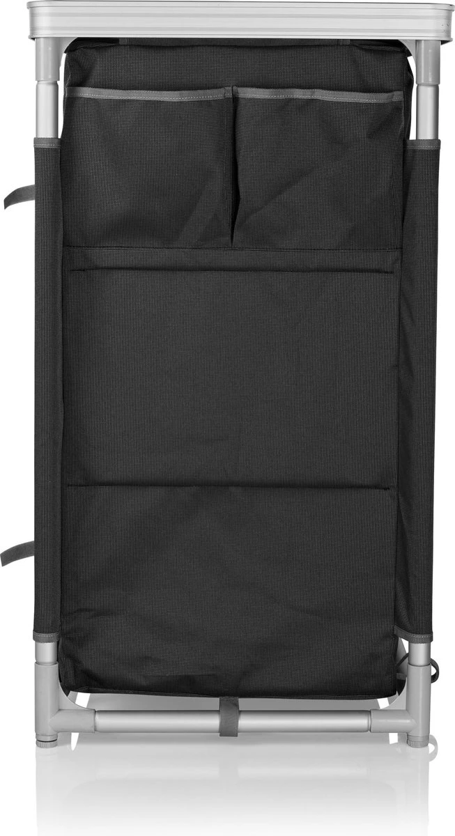 Campart Campingkeuken KI-0734 - Campingkast Groot - 4 Verstelbare Poten - Opvouwbaar En Lichtgewicht - Inclusief Opbergtas - Grijs 4 Campart Campingkeuken KI-0734 - Campingkast Groot - 4 Verstelbare Poten - Opvouwbaar En Lichtgewicht - Inclusief Opbergtas - Grijs - Afbeelding 4