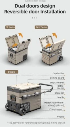 Alpicool 55L - Koelkast/vriezer - 12V-24V/230V - Compressor - APP - Voor Auto En Huis - Outdoor Camping Benodigdheden -Campingwinkel 664x1200