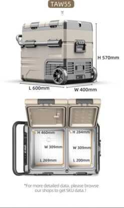 Alpicool 55L - Koelkast/vriezer - 12V-24V/230V - Compressor - APP - Voor Auto En Huis - Outdoor Camping Benodigdheden -Campingwinkel 715x1200 2