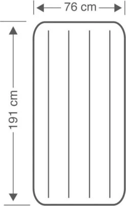 Intex Luchtbed - Classic Downy - Formaat: Cot - B76 X L191 X H25 Cm - 1 Pers. - Met Reparatieset -Campingwinkel 737x1200