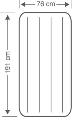 Intex Luchtbed - Downy - Formaat: Cot - B76 X L191 X H25 Cm - Ingebouwde Voetpomp- Met Reparatieset -Campingwinkel 740x1200