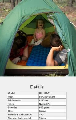 Hikr® Luchtbed - Slaapmat - Opblaasbaar Matras - Lichtgewicht - Outdoor - Camping - Hiking & Wandelen -Campingwinkel 764x1200