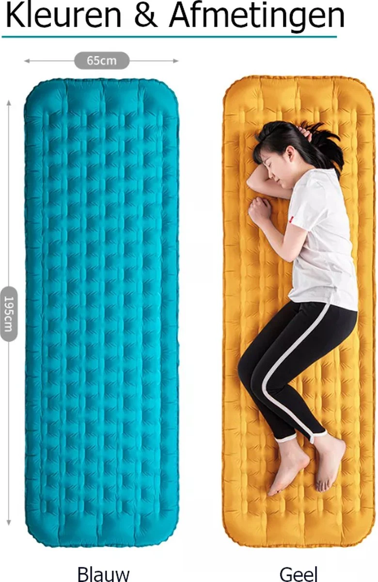 Naturehike® 3D Luchtmatras Premium - Comfortabel R-waarde 2.0 - Extra Dikke Slaapmat - Luchtbed Kamperen - Opblaasbaar Matras - Lichtgewicht - Outdoor - Camping 3 Naturehike® 3D Luchtmatras Premium - Comfortabel R-waarde 2.0 - Extra Dikke Slaapmat - Luchtbed Kamperen - Opblaasbaar Matras - Lichtgewicht - Outdoor - Camping - Afbeelding 3