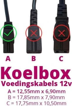 Merkloos Koelboxkabel 12V Voedingskabel Koelbox - 2 Meter -Campingwinkel 819x1200