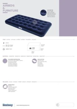 Pavillo Twin Luchtbed - 1-Persoons - 188x99x22 Cm -Campingwinkel 849x1200