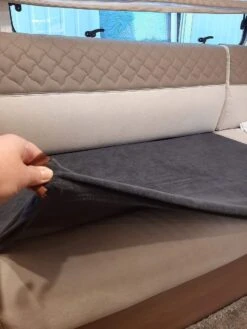 Bankhoes Voor Camper / Mobilhome / Caravan Carré Stretch Badstofhoes Per Stuk Kleur Antraciet Universeel Model -Campingwinkel 900x1200 18