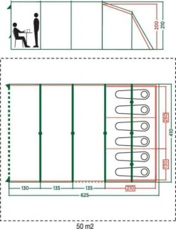 Coleman Vail 6L Tunneltent - Familie Tent - 6-Persoons - Grijs/Groen -Campingwinkel 920x1200 2