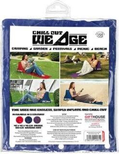 CKB LTD - Chill Out - Luchtbed - Campingstoel - Wedge Opblaasbare Ligstoel - Blauw Strandstoel 1 Persoons Volwassen Luchtbedden Kampeerstoel Vouwstoel Stoel Slaapmatje Slaapmatten Opvouwbaar Volwassenen Tuinstoel Opblaasstoel Kampeerstoelen Lucht -Campingwinkel 929x1200