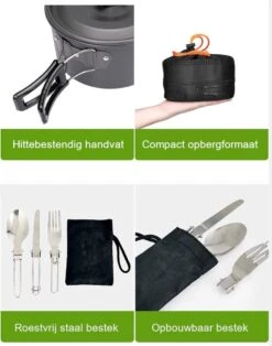 Hikr® Camping Pannenset - Complete 22-delige Kookset - Lichtgewicht - Kookgerei Servies - Outdoor - BPA-vrij - Keukengerei Set -Campingwinkel 945x1200 3