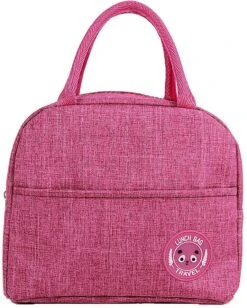 Koeltas - Lunchtas - Volwassenen En Kinderen - Compact & Handig: Zomer - Picknick -School - Lunch - Werk - Klassiek Roze