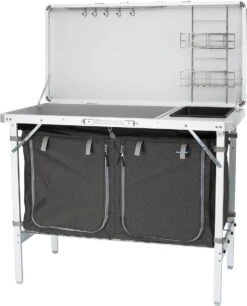 Campart Campingkeuken KI-0757 – Complete Keuken En Campingkast – Opvouwbaar En Inclusief Draagtas - Grijs -Campingwinkel 969x1200 2