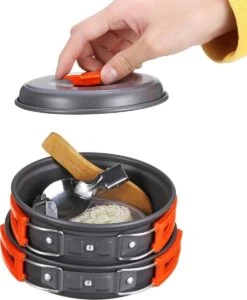 Camping Outdoor Kookset 13-delig Camping Servies En Pannen Pannenset Keukengerei - BPA-vrij & Geen Giftige Stoffen - Opvouwbaar & Licht - Ideaal Voor Reizen, Festival, Wandelen -Campingwinkel 989x1200 5