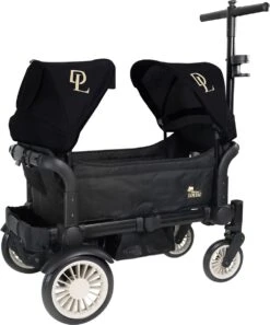 Deryan Luxe Sandy Bolderkar - Duo Buggy - Tandem Buggy - Opvouwbaar - Inklapbare Bolderwagen - Duo Kinderwagen - Zwart -Campingwinkel 999x1200 2